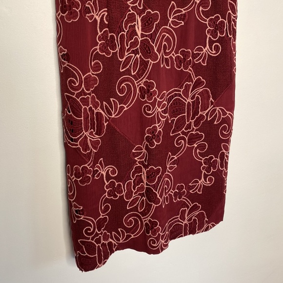 Pretty little red/maroon and pink detailed dress! - Picture 3 of 8